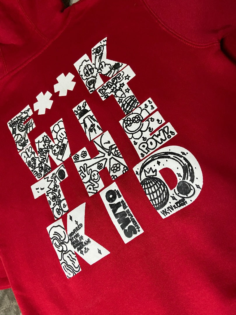 F**k Wit The Kid Zip Up Hoodie (Red)
