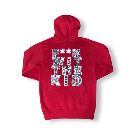 F**k Wit The Kid Zip Up Hoodie (Red)