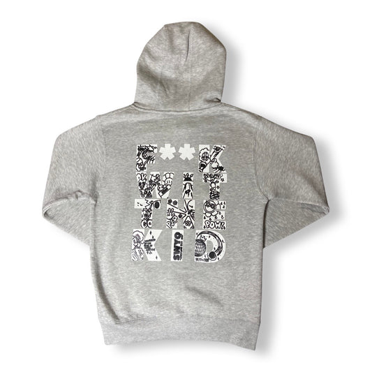 F**k Wit The Kid Zip Up Hoodie (Grey)